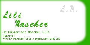 lili mascher business card